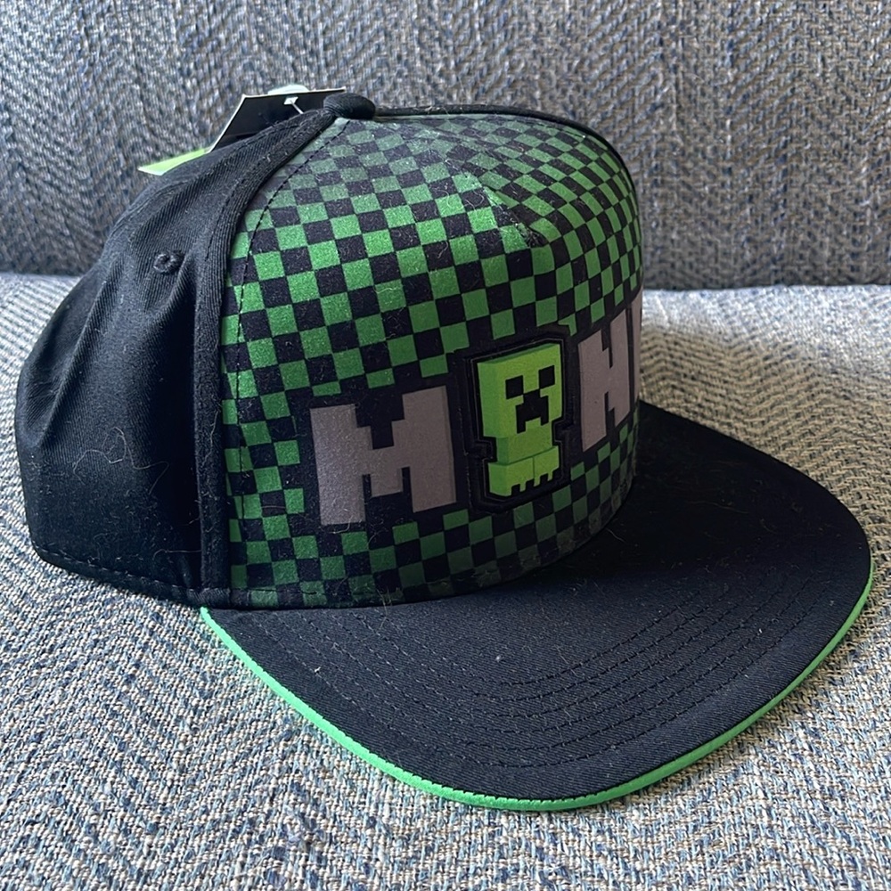 Minecraft Hat Cap Black Youth Size OSFM